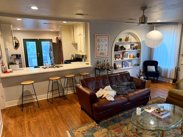 Living Room and Kitchen Bar